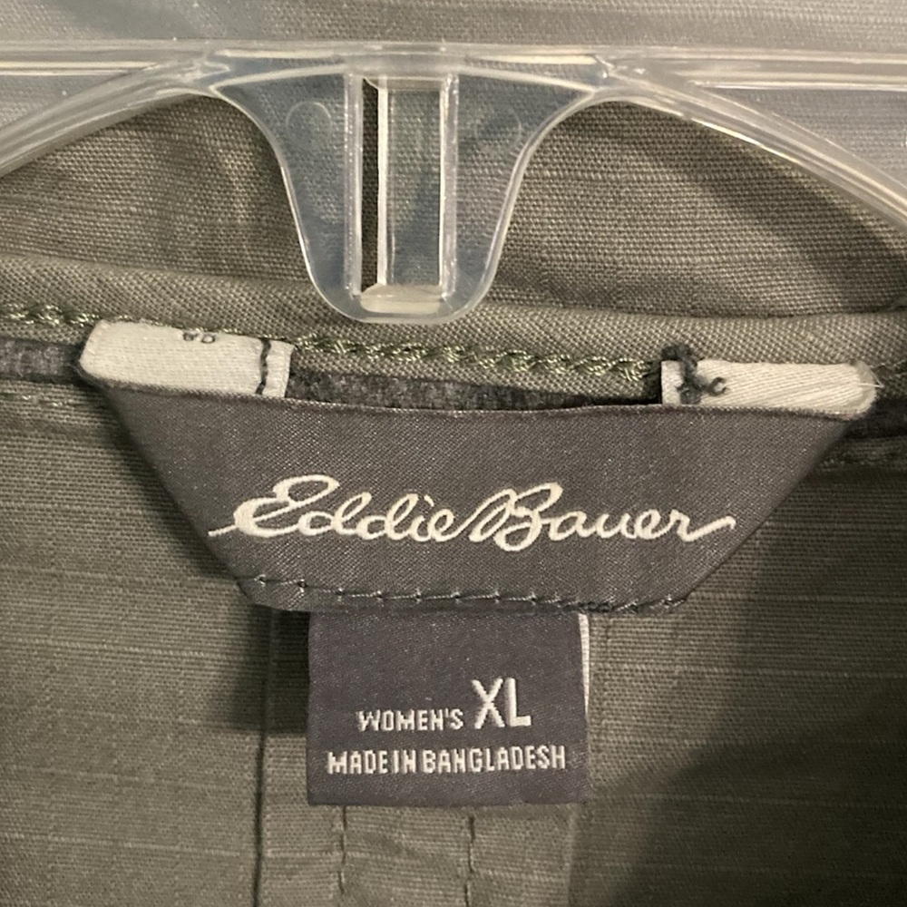 Eddie Bauer olive/army green ladies utility jacket size XL - Picture 2 of 8